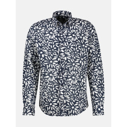 CHEMISE COTON/LIN LERROS.